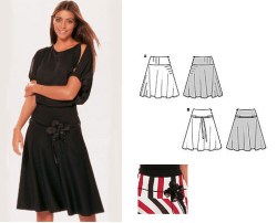 8677 BURDA FIT FLARE YOKE SKIRT EZ PATTERN 8-18